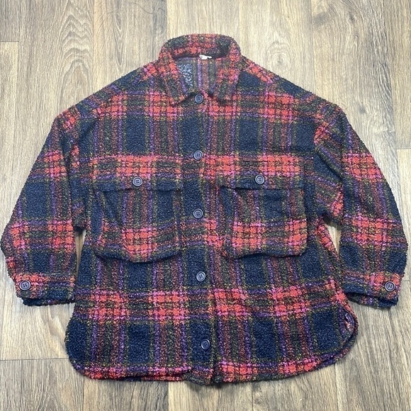 En Crème Flannel Button Down Jacket - Picture 1 of 4